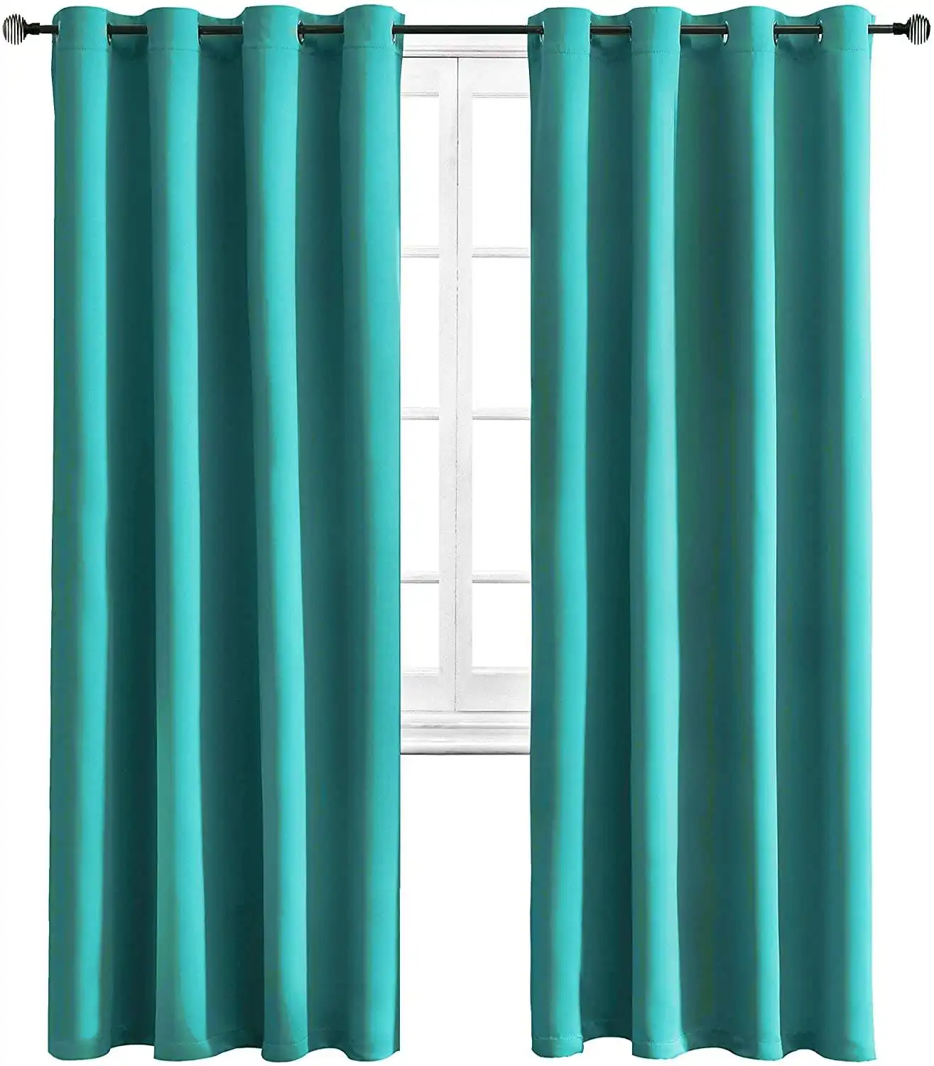 Cortina opaca de imitación de lino para decoración del hogar, cortinas de lujo para ventana, sala de estar, 100%
