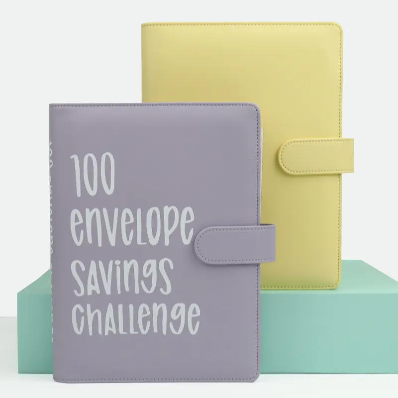 Livre de défis d'épargne avec enveloppes Livre de planification budgétaire pour la budgétisation 100 Envelope Challenge Binder