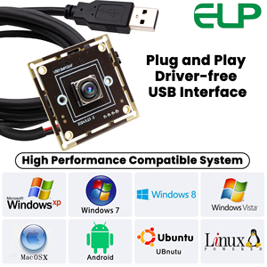 ELP 12MP 4000*3000 Autofocus USB <strong>Camera</strong> Module Mini 38*38mm Board High Speed 60fps 1080P/ 30fps 4K USB Webcam for Code Scan - Product Image 6