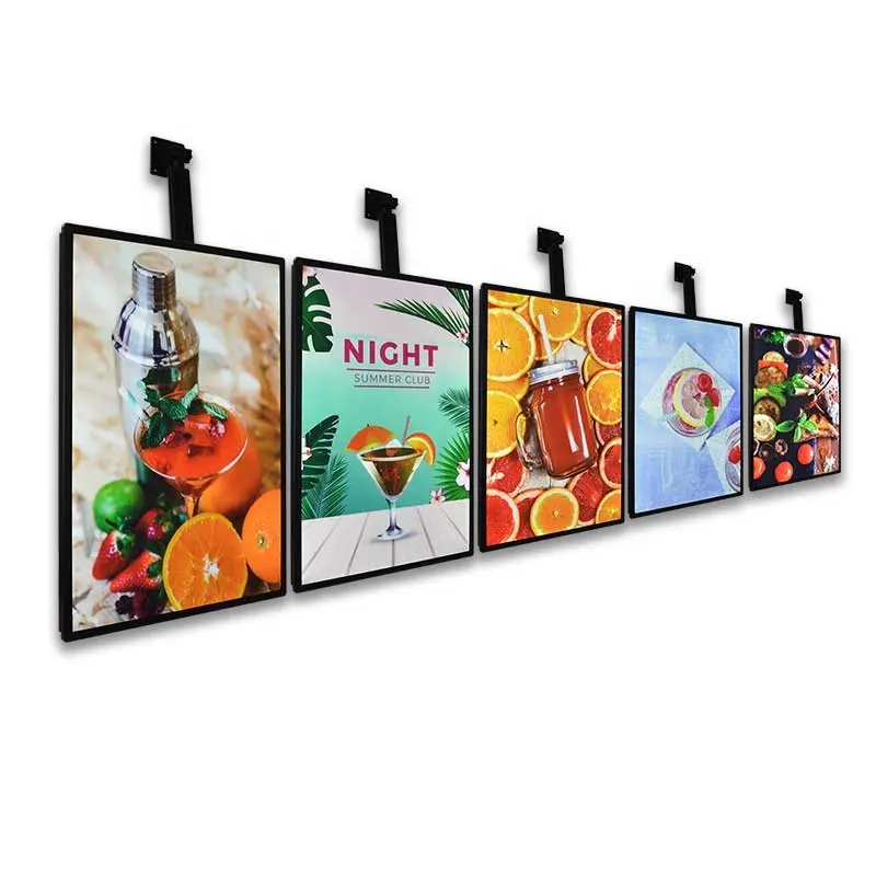 LED Snap Khung Quảng Cáo Ánh Sáng Hộp Nhà Hàng Quảng Cáo Wall Mount Bảng Menu