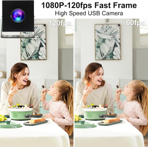 ELP通用串行总线摄像机12MP 120fps高速无失真镜头低光IMX577 4k迷你光燃烧摄像机，适用于电脑Skype变焦FaceTime - Product Image 3