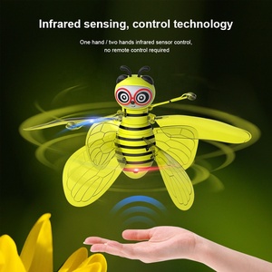 KK yeni Mini uçan Drone kızılötesi endüktif RC uçan arı LED ışıkları ile renkli uçan top oyuncak el-uçan oyuncak - Product Image 2