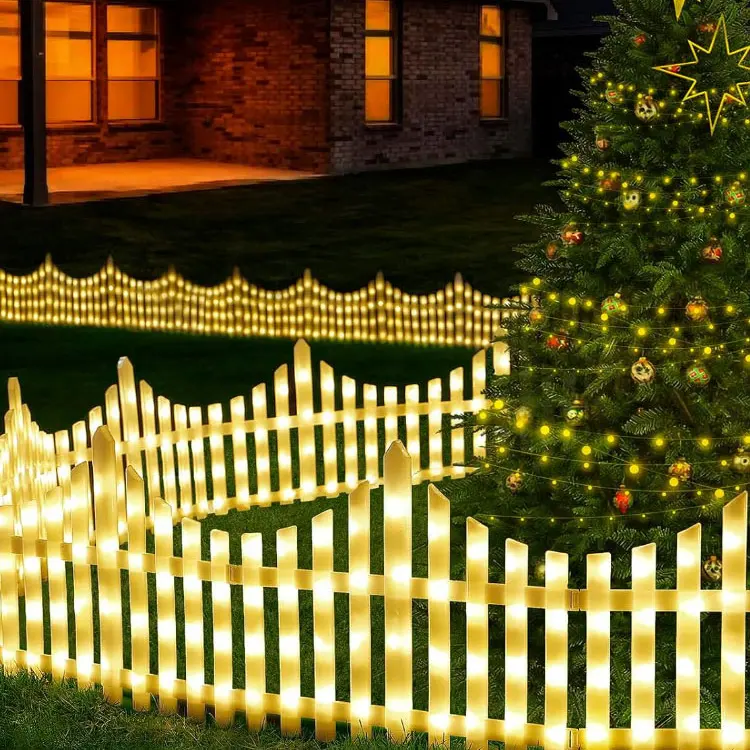 Decorazione impermeabile dell'albero di Natale a Led per esterno recinzione barriera per giardino luce per recinzione esterna