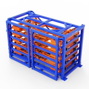 Estantes de chapa metálica de control manual de servicio pesado personalizados Bastidores de almacenamiento de palés integrados Bastidores y estantes apilables construidos en fábrica - Product Image 3