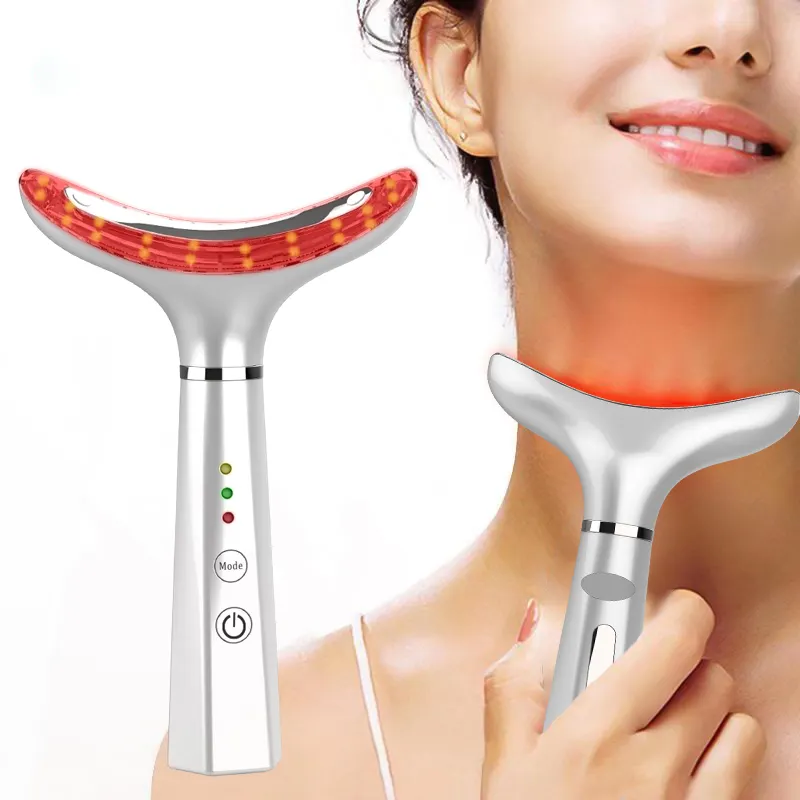 Beperfect Beauty Device Home Use Led Light Therapy Neck Beauty Care And Neck Massager Skin Tighten Anti Wrinkle Remove Massager