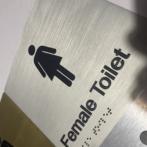 Có Thể Truy Cập Truy Cập Chữ Nổi Tactile Dấu Hiệu Ambulant Nhà Vệ Sinh Kim Loại Tùy Chỉnh Ada Chữ Nổi Dấu Hiệu - Product Image 4