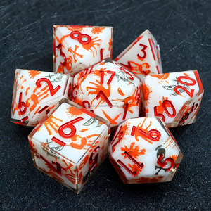 Bộ xúc xắc nhựa RPG tối, Nguyền Rủa con xúc xắc đa diện đẫm máu cho ngục tối và rồng nhập vai nham hiểm Game-L6 chơi - Product Image 5