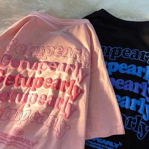 メンズパフプリント特大TシャツTシャツ高品質、カスタムTシャツパフプリントTシャツコットン、カスタム3DパフプリントTシャツTシャツ