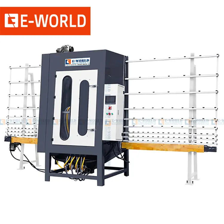 Machine de sablage Vertical de verre de contrôle PLC Standard CE pour équipement de sablage automatique de verre