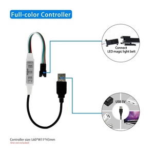 Мини SP002E 3-светодиодный контроллер USB DC адресуемый RGBIC WS2812B UCS1903 SK6812 пикселей настраиваемый пульт дистанционного управления DC5V-24V светодиод - Product Image 6