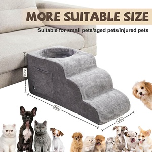 USMILEPET özelleştirilmiş küçük kedi köpek merdiven çıkarılabilir rampa kaymaz alt uyku deliği ile Pet adımlar - Product Image 2