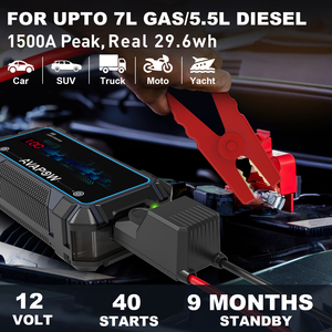 Mini nhảy khởi động kích thước nhỏ nhất nhảy khởi động 1500A 8000mAh avapow A9 - Product Image 3