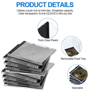 Yedek DVD CD JEWEL diskler kayıt kartuş albüm depolama koruyucu ekran kılıfı kutu müzik CD veya oyun kartuşu için - Product Image 2