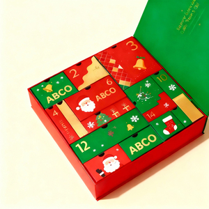 Lịch Giáng Sinh bằng giấy bìa cứng cao cấp, bao bì mỹ phẩm, đếm ngược, cán mờ, lót mút, sản phẩm tùy chỉnh - Product Image 4
