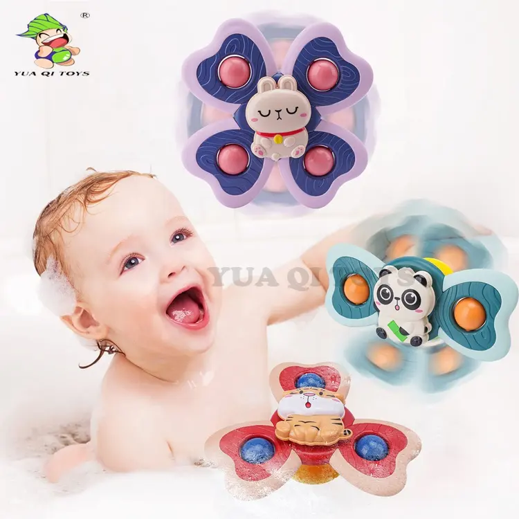 YQ Sinnesschnuller drehbares Spielzeug 3 Stück niedliches Tierspielzeug Badewannen-Spielzeug für Kleinkinder