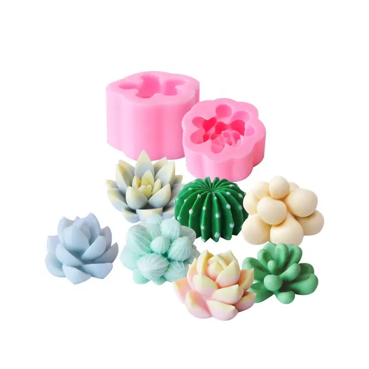 Molde de silicona en miniatura 3D para objetos pequeños, productos artesanales para flores y plantas suculentas