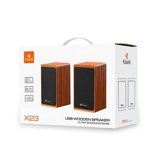 Madeira USB Com Fio Computador Desktop Portátil Azul dente Speaker Home Speaker Desktop Gaming Speaker