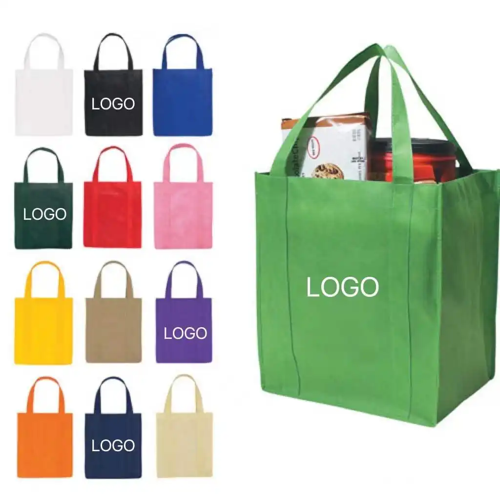 heavyduty shopping non woven bag reinforce promotional custom non woven bag pp non woven packaging bags