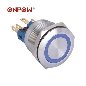 Uzun ömürlü push button ONPOW GQ25 25mm anti-vandal anahtarı anlık normalde açık aydınlatmalı SS basma düğmesi anahtarı - Product Image 4