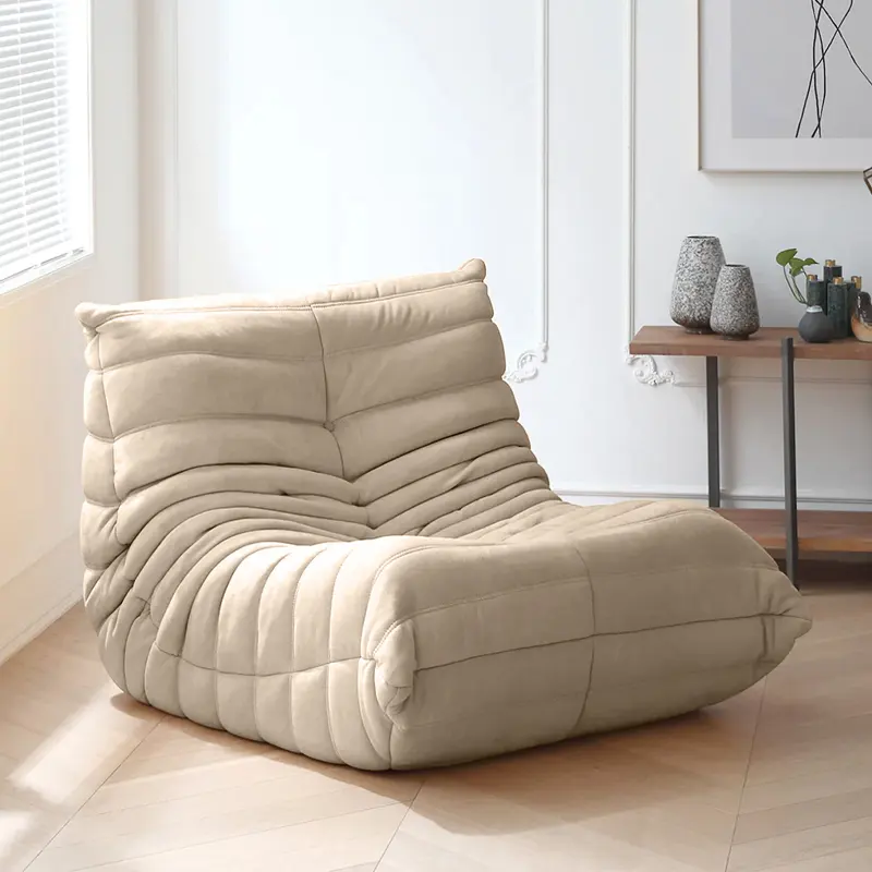 Design ergonomique moderne de bonne qualité rembourrage personnalisé tissu chaise d'appoint canapé Togo pour le salon