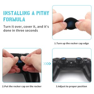 4 adet Wolf silikon Thumb çubuk kavrama koruyucu PS4/PS5/Xbox/anahtarı Pro denetleyici Joystick Analog sapları Gamepad aksesuarları - Product Image 4