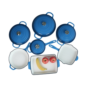 2025 mới uy tín gang <span class=keywords><strong>Cookware</strong></span> <span class=keywords><strong>Set</strong></span> 7 mảnh không dính tráng men gang nấu ăn nồi <span class=keywords><strong>Cookware</strong></span> <span class=keywords><strong>Set</strong></span> OEM - Product Image 1