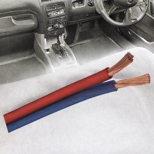 Đen & Đỏ 14awg 2 lõi phẳng Cặp song sinh linh hoạt Matte tinh khiết đồng OFC Stereo âm thanh loa dây 14 AWG âm thanh cáp tùy chỉnh - Product Image 3