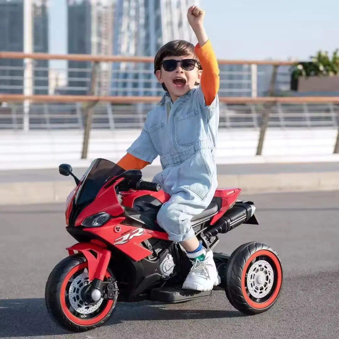 Hot Children's Ride-On Motocicleta Elétrica Self-Driving Toy Car Sentado Bebê Triciclo Andando Artefato Bateria Carro para Crianças