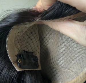 Base de seda completa atada a mano para mujer, Topper natural transpirable, uso de verano, sistema de postizo de integración de cabello virgen humano 100% - Product Image 4