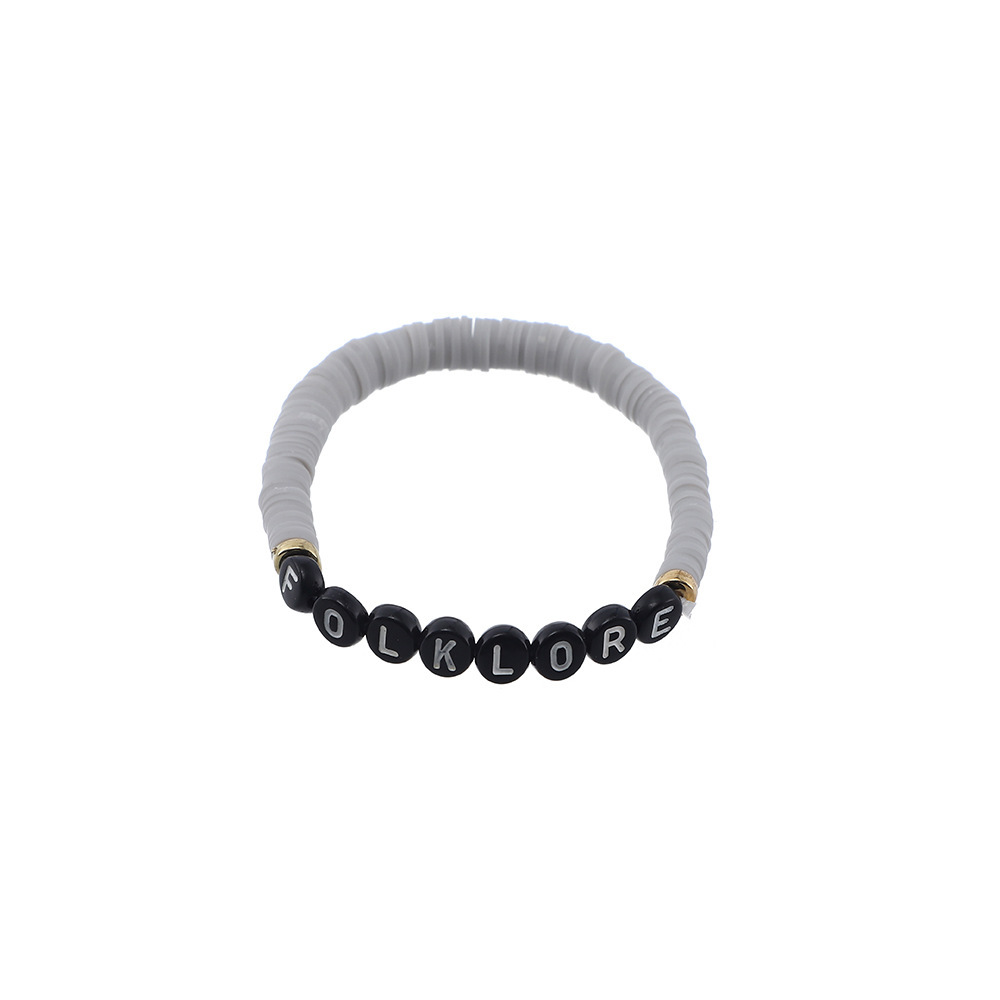 White Letter bracelet#9