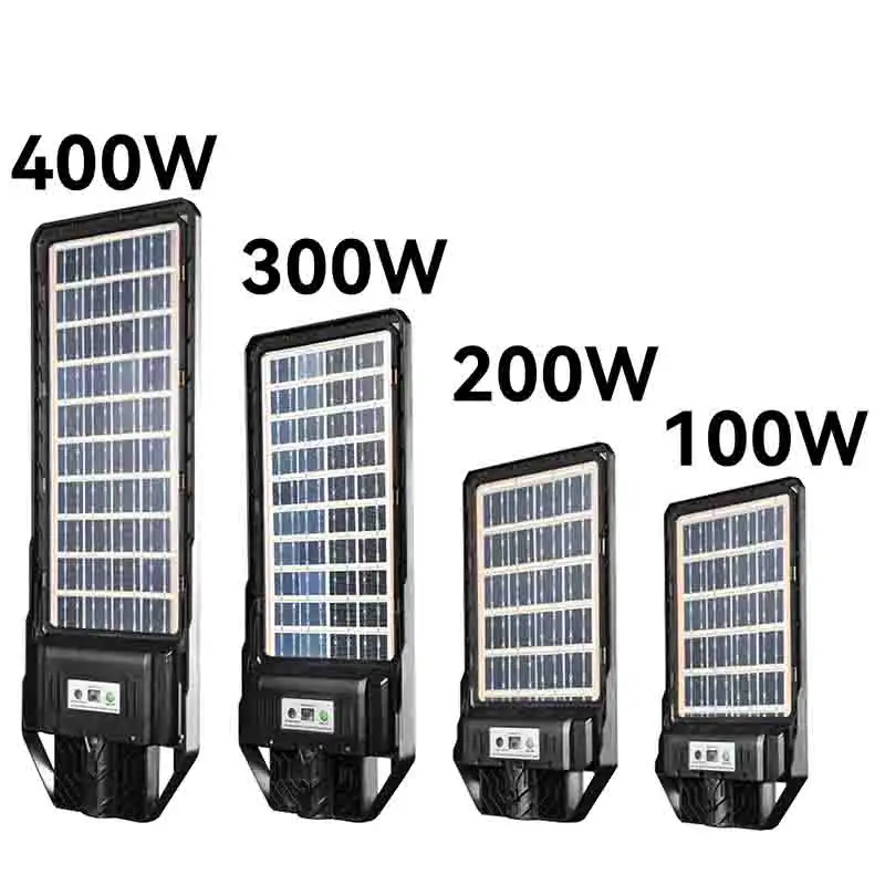 Farola de inducción solar de 100W 200W 300W 400W con panel solar fotovoltaico