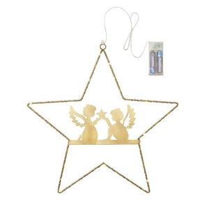 Stella di metallo ha condotto la luce della stringa del filo di rame per la decorazione delle vacanze di natale funzione del Timer della batteria - Product Image 2