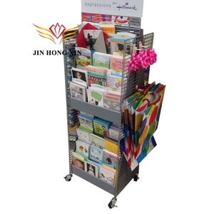 Regale Wall Store Metall Comic Bücherregal Display Rack Stand mit Rädern