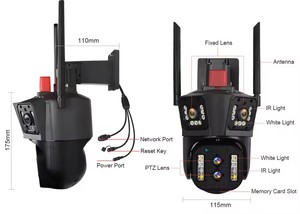 ระบบติดตามอัตโนมัติ8K กล้องเครือข่ายสี่เลนส์ PTZ ระบบกล้องรักษาความปลอดภัย WiFi สำหรับ10X กลางแจ้งกล้อง8MP - Product Image 6