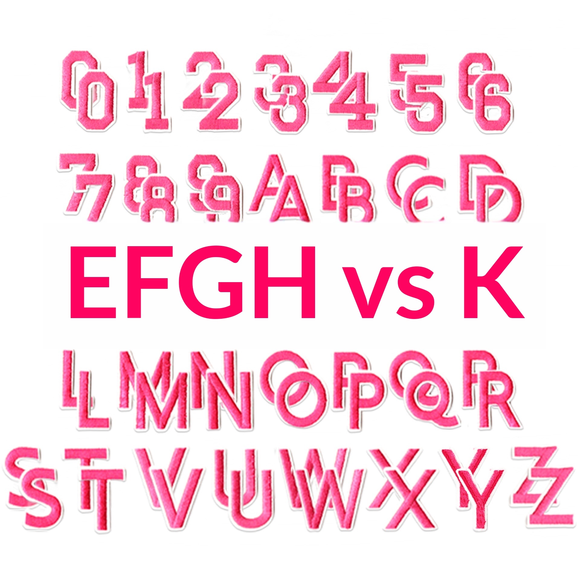 72 pièces Lettres et Chiffres