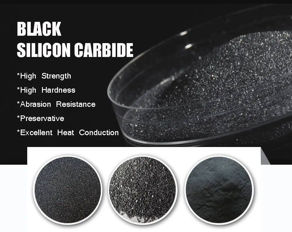 Poudre fine de poudre de carbure de silicium noir de carbure de silicium SIC