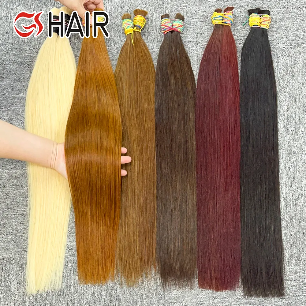 Vente en gros GS de cheveux vierges humains bruts du Vietnam, lot en vrac, vendeur d'extensions de cheveux humains vierges 100% non transformés