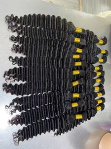 10a <strong>Stock</strong> Braid Extension 100%<strong>Human</strong> Hair Light Brown Boho Braids 100g No Weft Curly <strong>Human</strong> Hair Bulk Bundles for Braiding - Product Image 5