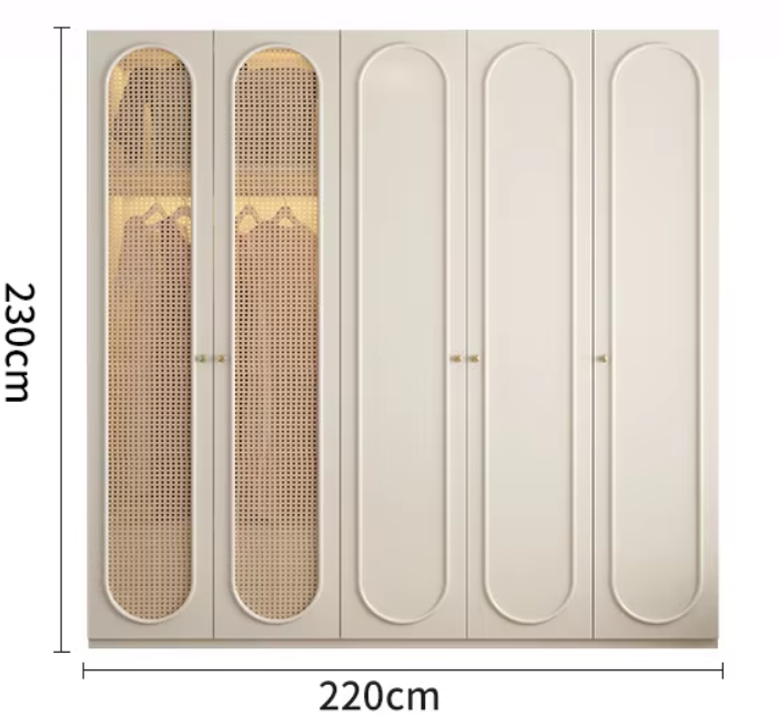 Five-door-2.2m solid wood