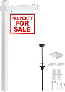 Thương mại lớp 6ft PVC Vinyl bất động sản đăng bài rustproof hàng rào Cổ Phần mở nhà giữ dấ<span class=keywords><strong>u</strong></span> hiệ<span class=keywords><strong>u</strong></span> cho bán - Product Image 5