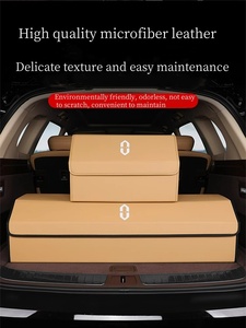 Suitable for AITO New M7 <strong>Trunk</strong> Storage Box M5M9 Microfiber Leather with Nappa Texture <strong>Trunk</strong> Foldable Storage Box - Product Image 5