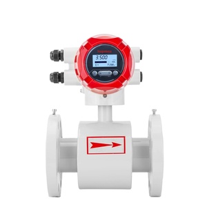 Caudalímetro de medición de aguas residuales líquido de agua digital 4-20ma RS485 fabricante de salida de pulso DN50 medidor de flujo electromagnético