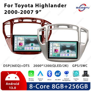 百达域9英寸IPS Carplay触摸屏立体声全球定位系统，带DSP镜像链接USB连接兼容2000-2007，适用于丰田汉兰达 - Product Image 6