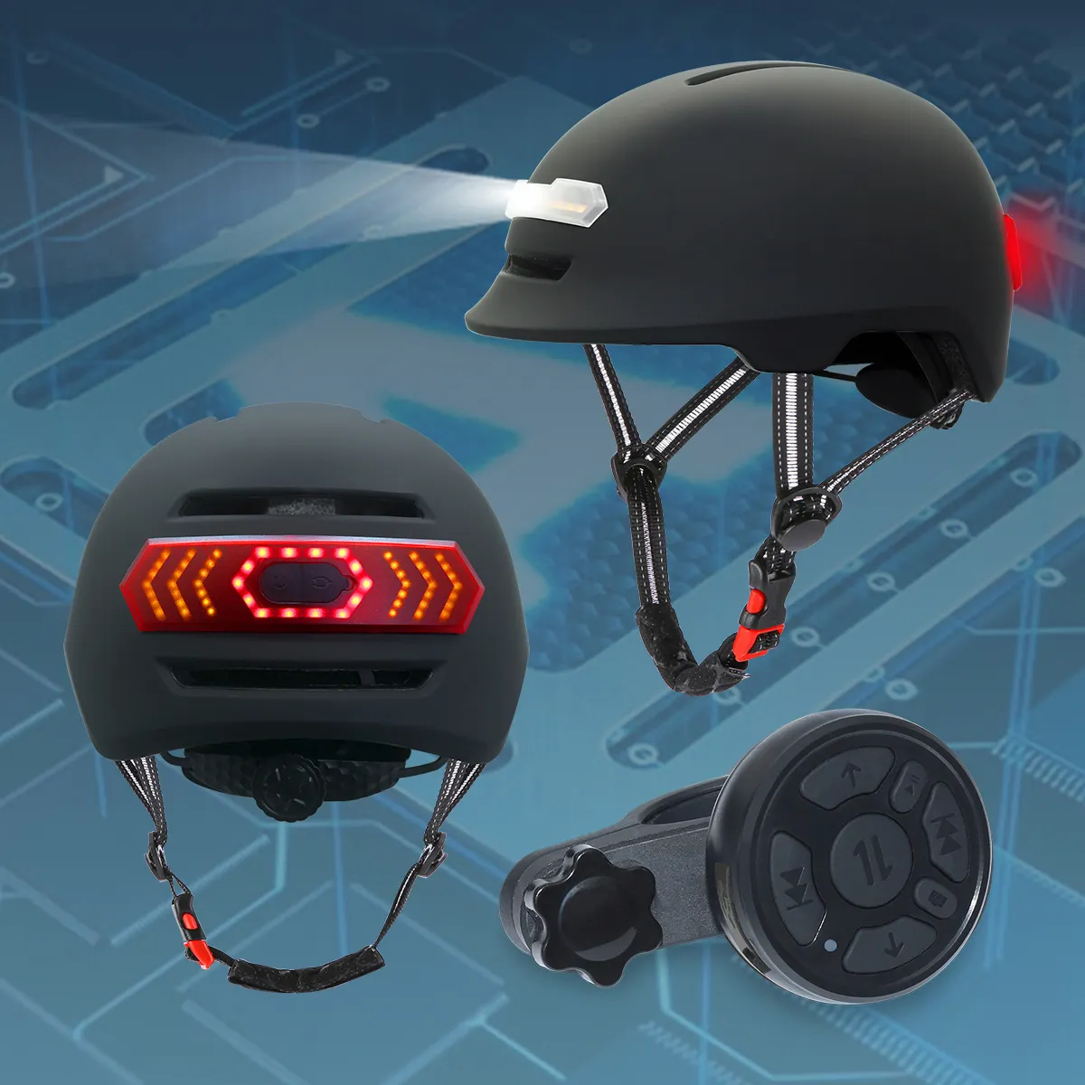 Nuovo AI intelligente altoparlante segnale di direzione BT auricolare mani libere Smart voce e telecomando casco Smart casco Scooter Bike casco