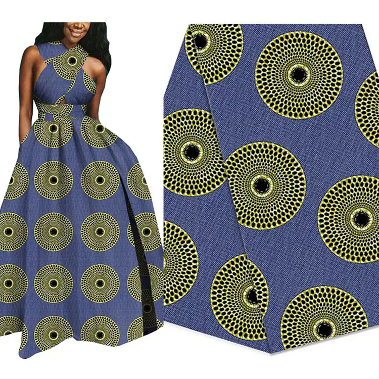 Hot sale New digital printing African National Style batik pure wax printed women clothing fabric 100% cotton fabric