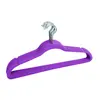 LEEKING Factory direct sales high quality color flocking hanger high grade non-slip velvet jacket hanger