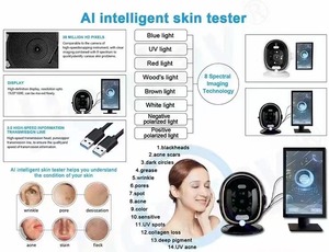 2025 nuevos modelos AI profesional facial AI 3D detector de piel diagnóstico cara escaneo analizador sistema máquina dispositivo