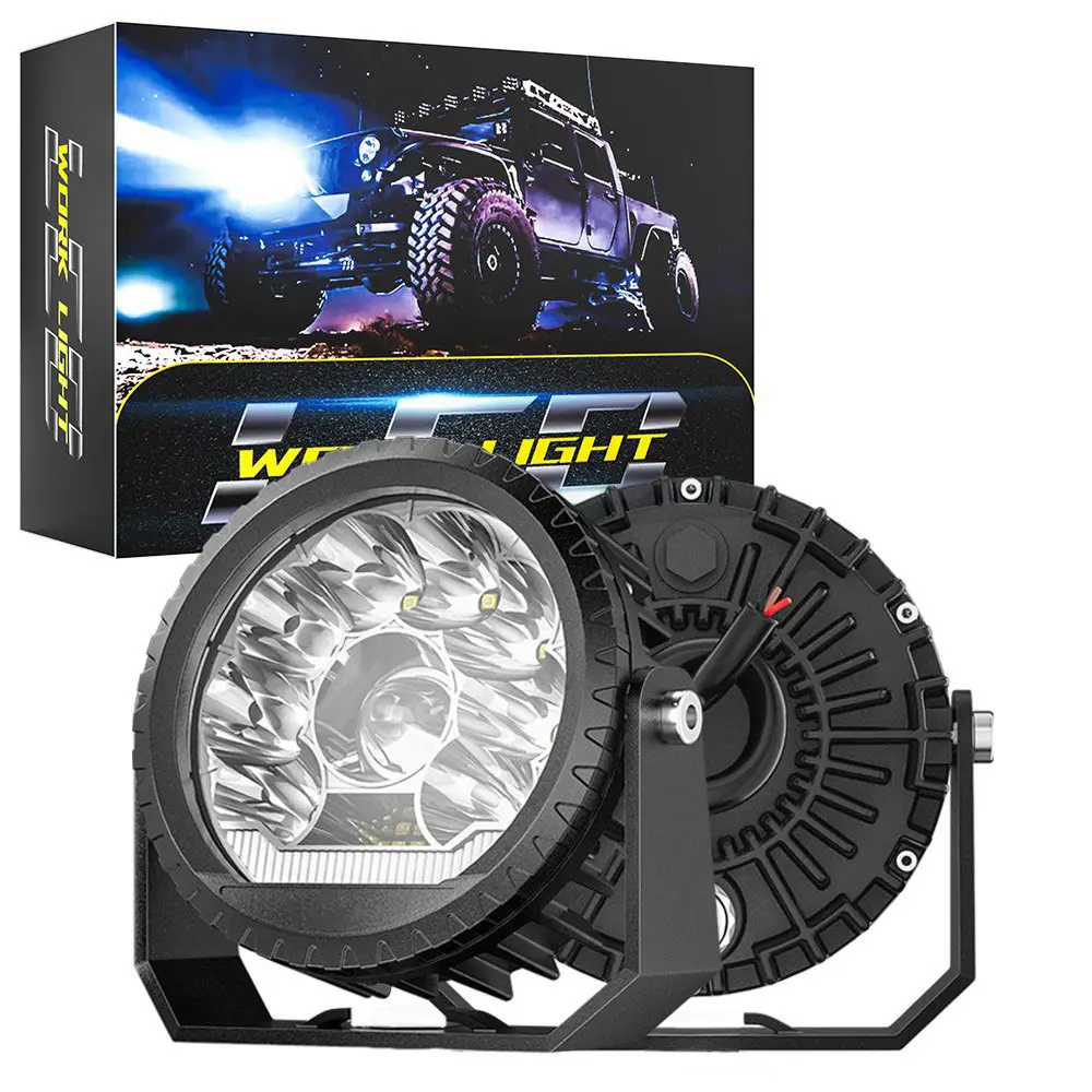 Nuovo arrivo 32W luce di lavoro rotonda 4 pollici 5 pollici faretto Laser testa di guida per auto camion Jeep Wrangler Off road