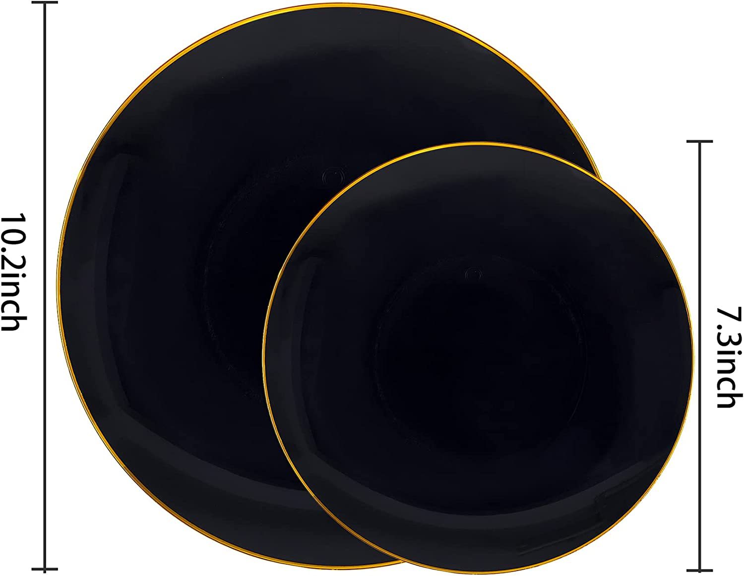 avec bord doré Noir