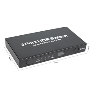 4K <strong>HDMI</strong> 3/4/<strong>5</strong> Port <strong>Switcher</strong> Box <strong>5</strong> in <strong>1</strong> out HDMI2.0 Video Splitters &amp; Converters with IR Remote Supports 4k 60HZ RGB HDR10 - Product Image 5